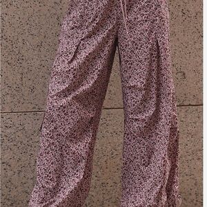 Anthropologie Daily Practice Floral Pink Women's Parachute Pants